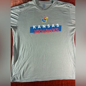 Rivalry Threads Heather Gray Crewneck Tee with Blue Logo